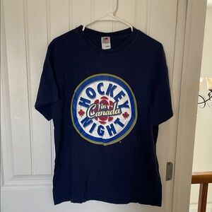 Vintage Hockey Night in Canada T-Shirt - Dark Blue